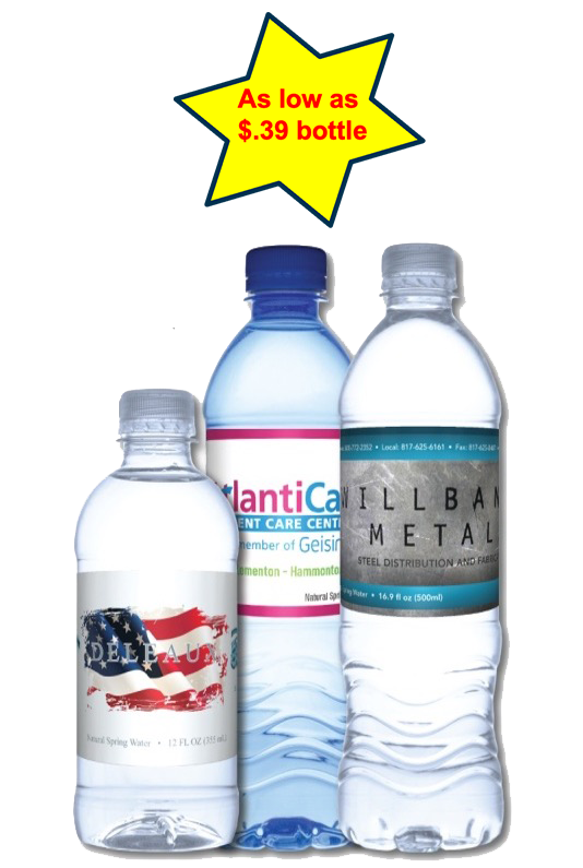 Custom Label Bottled Water in Illinois