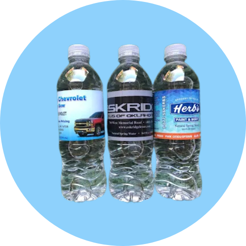 16.9oz custom label bottled water