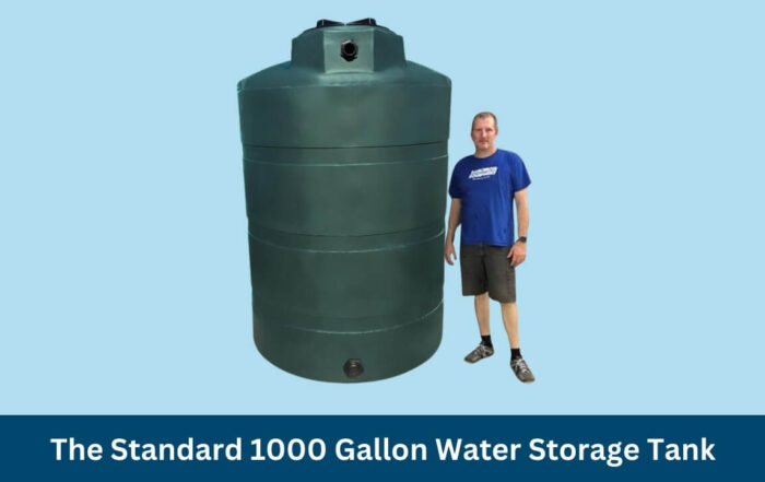the standard 1000 gallon water storage tank